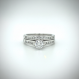 White Gold Diamond Bridal Engagement Ring Set, WJS Custom Set Collection