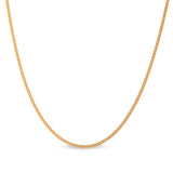 Kelly Waters Black Label Sterling Silver Gold Vermeil 1mm Curb Chain with End Caps and Spring Ring
