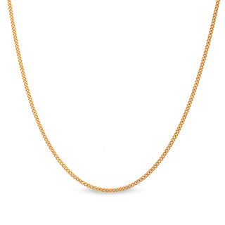 Kelly Waters Black Label Sterling Silver Gold Vermeil 1mm Curb Chain with End Caps and Spring Ring