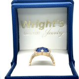 Yellow Gold Lapis Etruscan Ring