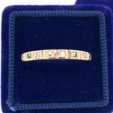 “Iris” 10K Rose Gold Peridot and Diamond Stackable Band Ring