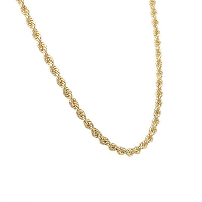 Forever Gold Yellow Gold 2.2mm Rope Chain 18"