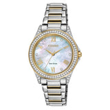 Ladies'  Eco-Drive Crystal and Mother-of-Pearl Watch