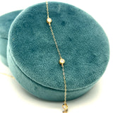 Yellow Gold Lab Grown Diamond Station Necklace