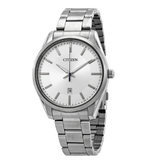 Citizen Quartz Men's Silver-Tone Dial Stainless Steel Watch