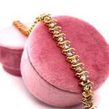 "Amaryllis" 14K Yellow Gold 17g 6CT Tennis Bracelet 7" Estate