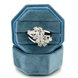 "Apollo" 10K White Gold 2.16 Carat Total Weight Waterfall Diamond Ring Estate