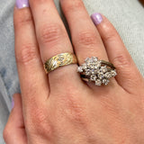 "Apollo" 10K White Gold 2.16 Carat Total Weight Waterfall Diamond Ring Estate
