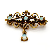 "Arwen" 14K Yellow Gold Vintage Opal Brooch Estate