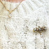 "Arwen" 14K Yellow Gold Vintage Opal Brooch Estate