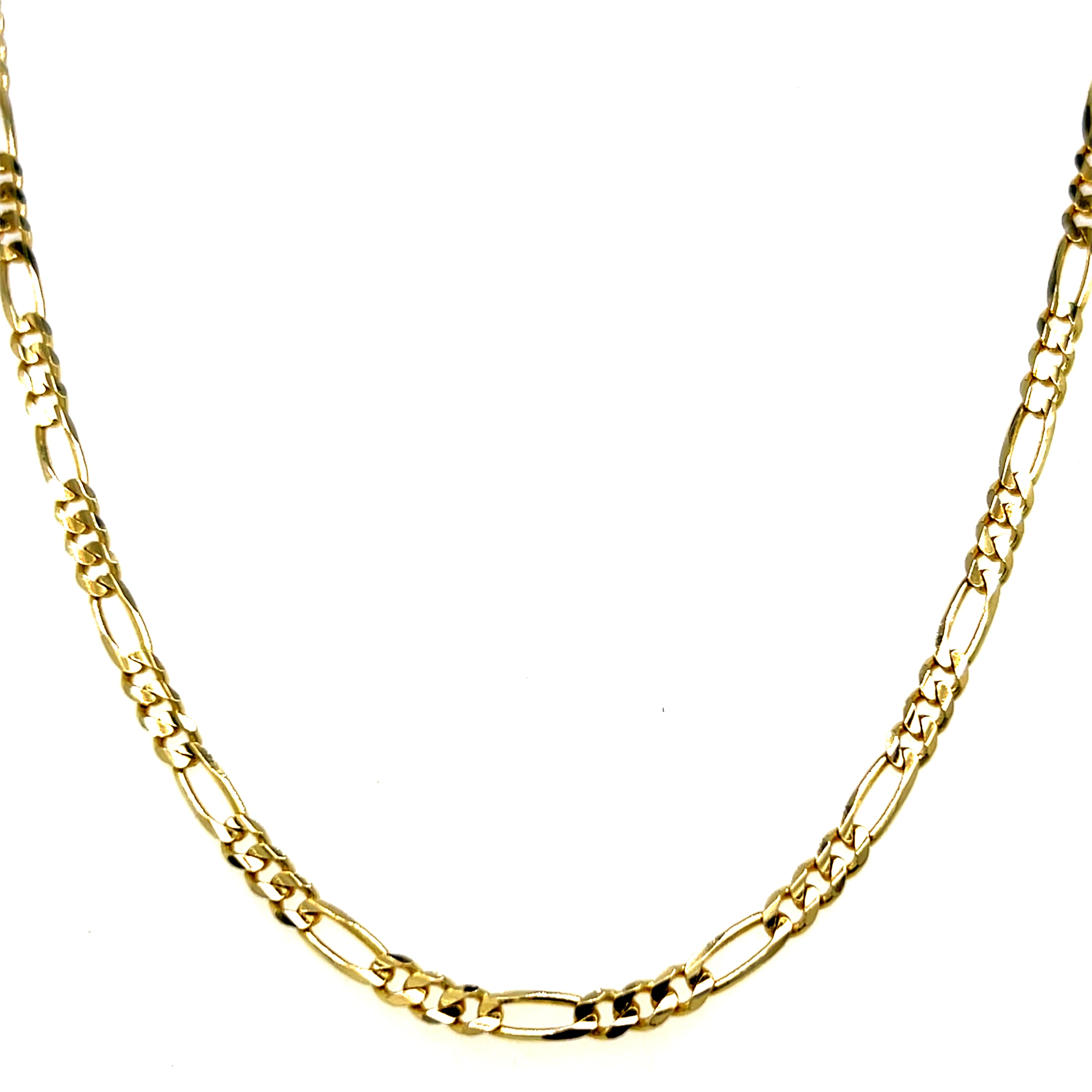 "Ashton" 14K Yellow Gold 8.5g 3mm Figaro Chain 20" Estate
