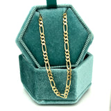 "Ashton" 14K Yellow Gold 8.5g 3mm Figaro Chain 20" Estate