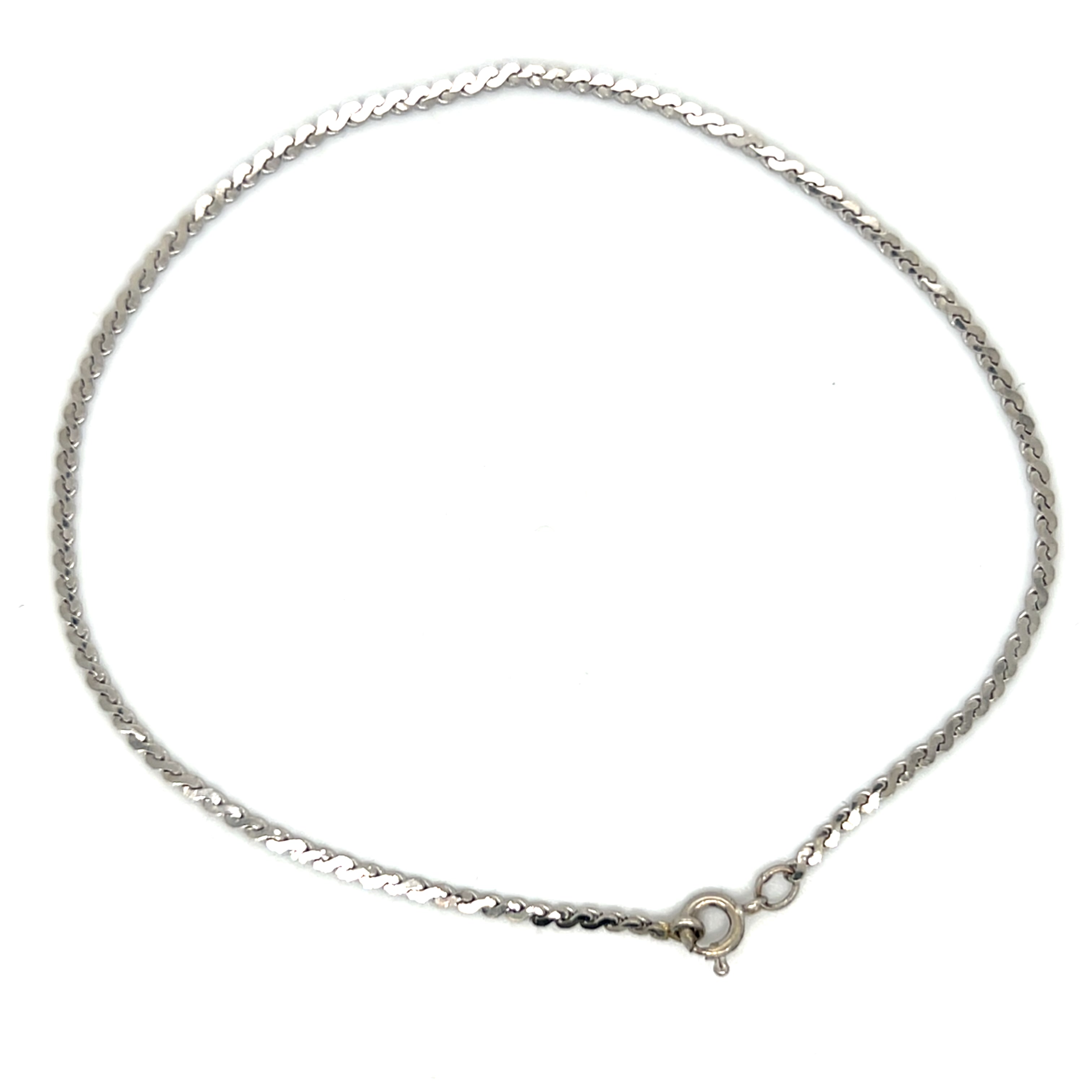 "Aspen"  14KW Serpentine Anklet 9" Estate ZXRY425