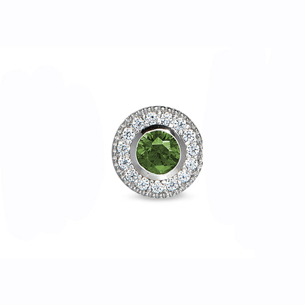 Kelly Waters Sterling Silver Pendant Charm Featuring a Simulated August Birthstone