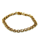 "BFF" 10K Yellow Gold 5mm Charm Bracelet – 7" (Estate)