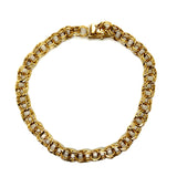 "BFF" 10K Yellow Gold 5mm Charm Bracelet – 7" (Estate)