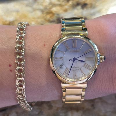 "BFF" 10K Yellow Gold 5mm Charm Bracelet – 7" (Estate)