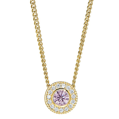 Kelly Waters Gold Veremil Silver Pendant Charm Featuring a Simulated October Birthstone