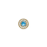 Kelly Waters Gold Veremil Silver Pendant Charm Featuring a Simulated December Birthstone