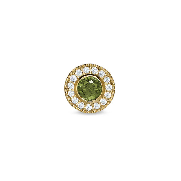 Kelly Waters Gold Veremil Silver Pendant Charm Featuring a Simulated August Birthstone