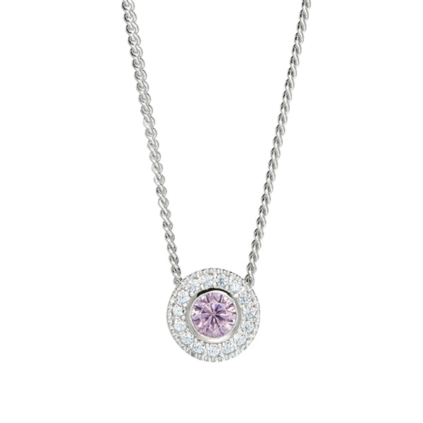Kelly Waters Sterling Silver Pendant Charm Featuring a Simulated October Birthstone