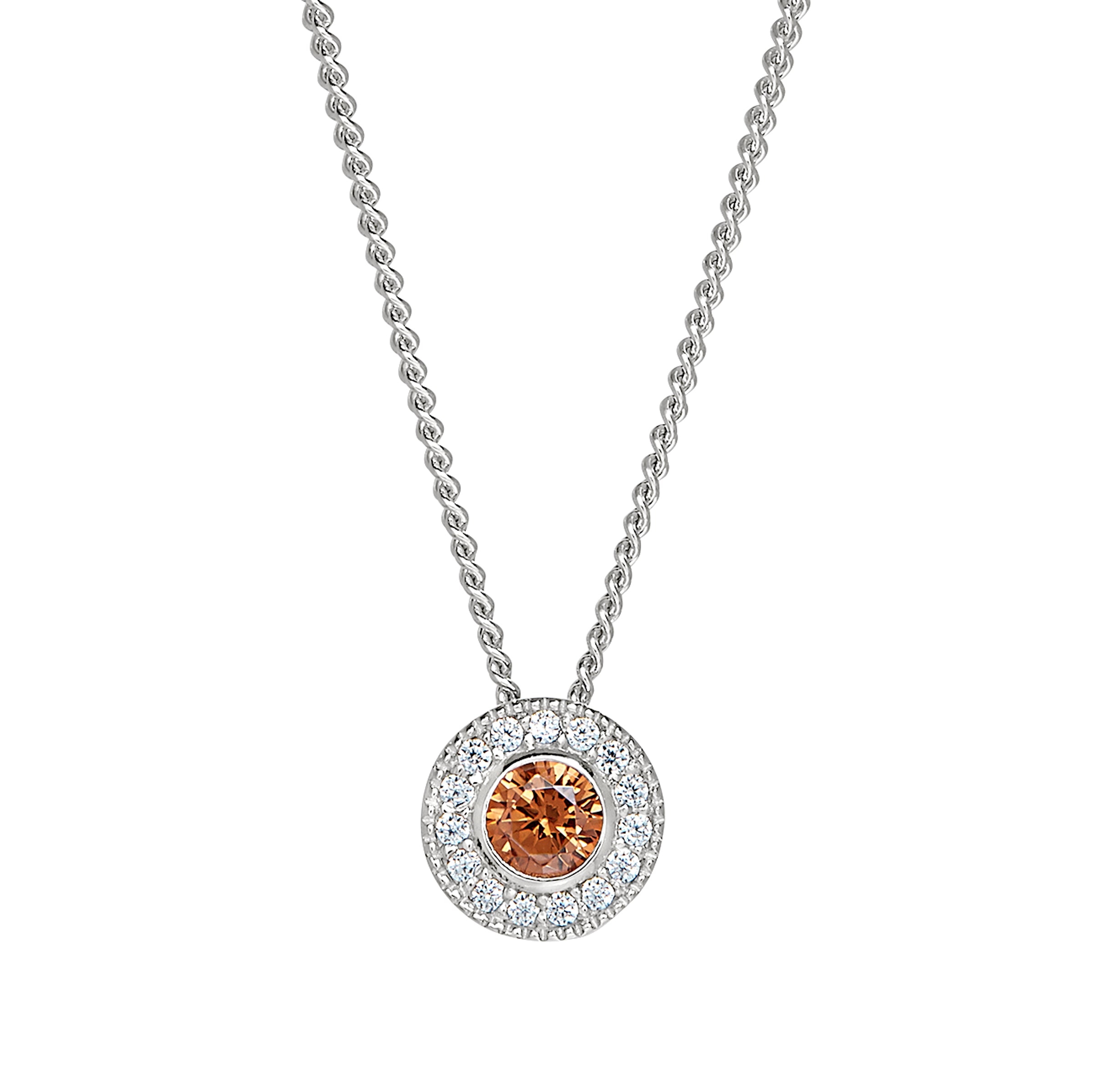 Kelly Waters Sterling Silver Pendant Charm Featuring a Simulated November Birthstone