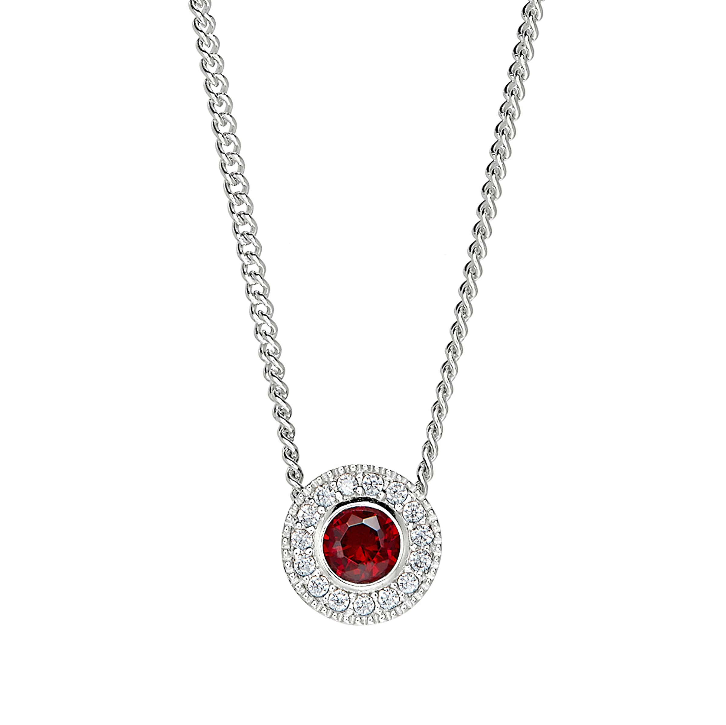Kelly Waters Sterling Silver Pendant Charm Featuring a Simulated January Birthstone