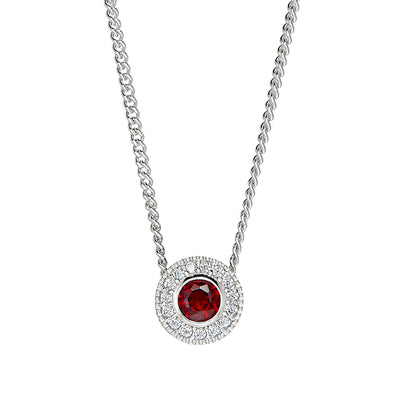 Kelly Waters Sterling Silver Pendant Charm Featuring a Simulated January Birthstone
