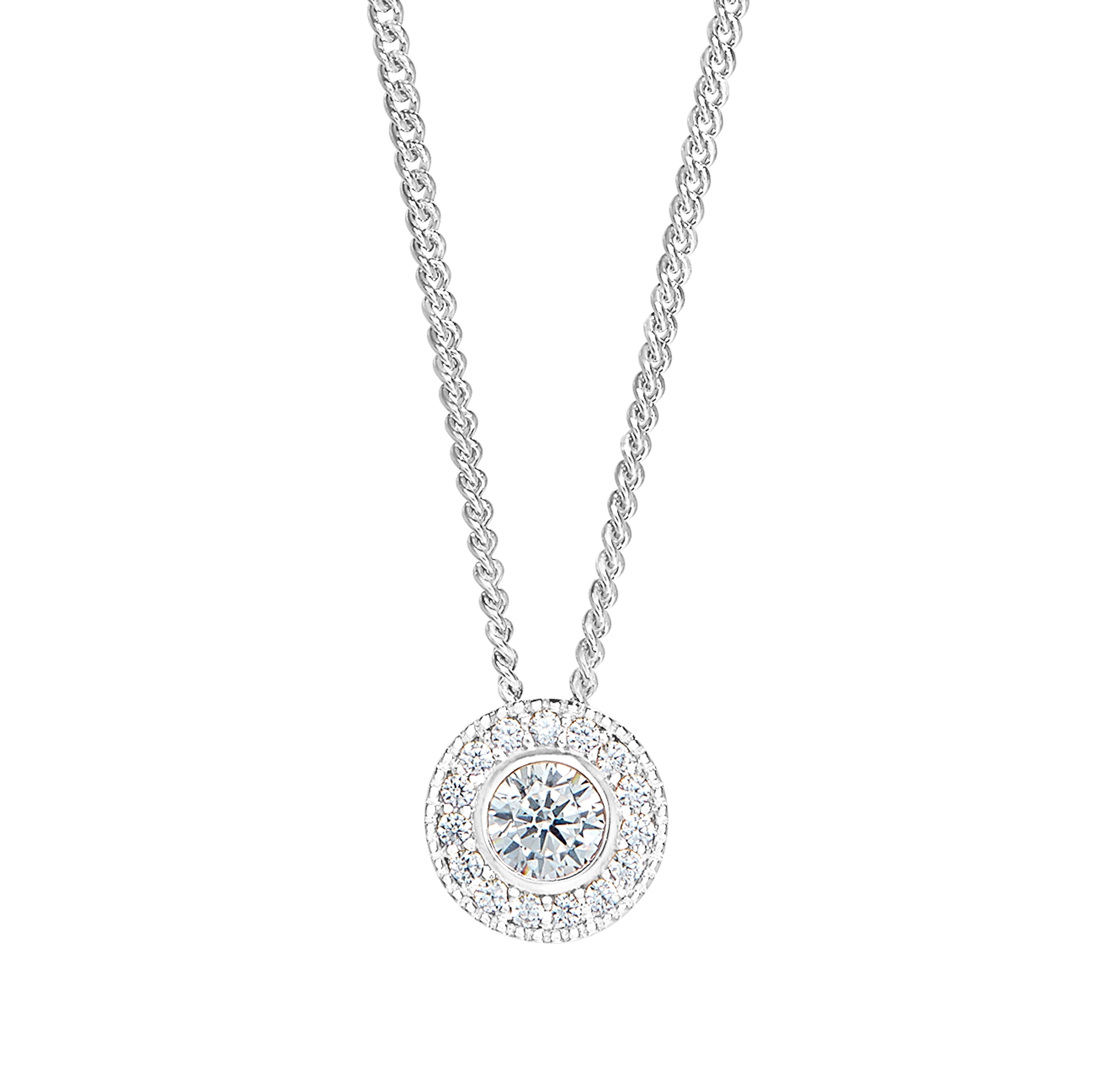 Kelly Waters Sterling Silver Pendant Charm Featuring a Simulated April Birthstone
