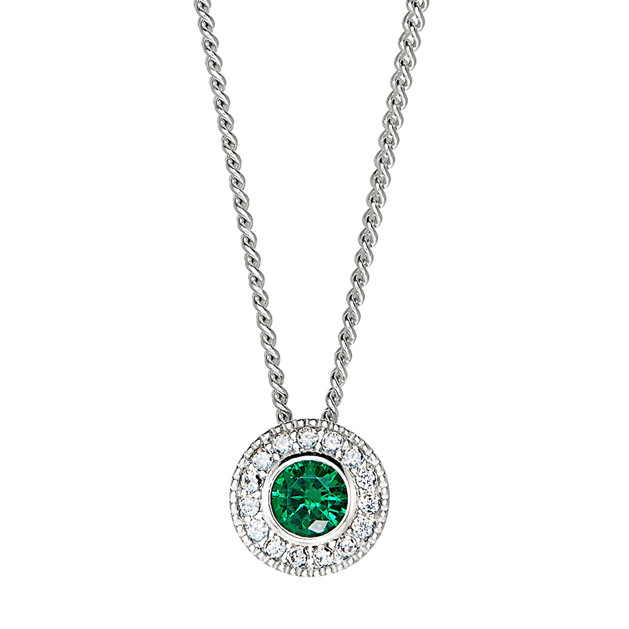 Kelly Waters Sterling Silver Pendant Charm Featuring a Simulated May Birthstone