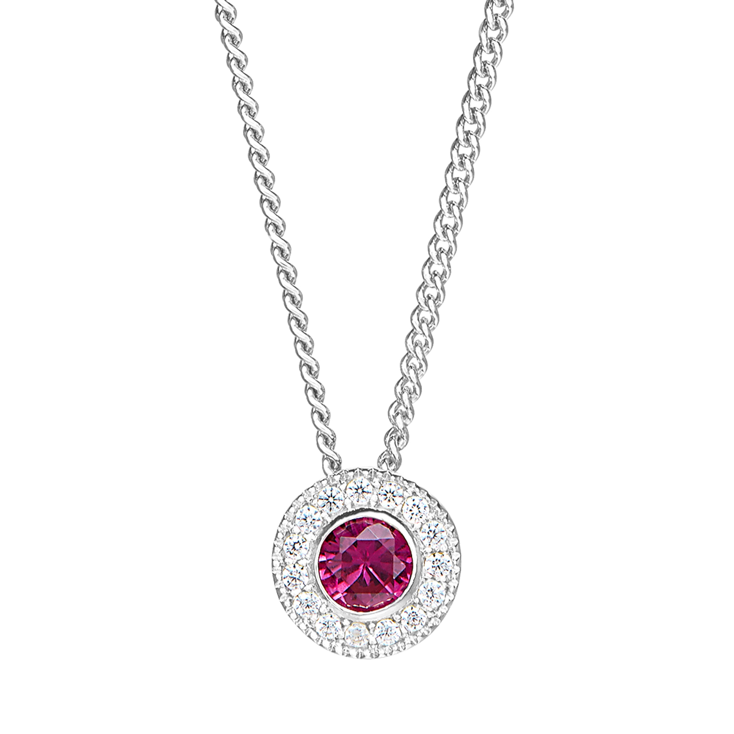 Kelly Waters Sterling Silver Pendant Charm Featuring a Simulated July Birthstone