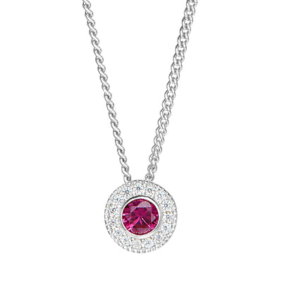 Kelly Waters Sterling Silver Pendant Charm Featuring a Simulated July Birthstone