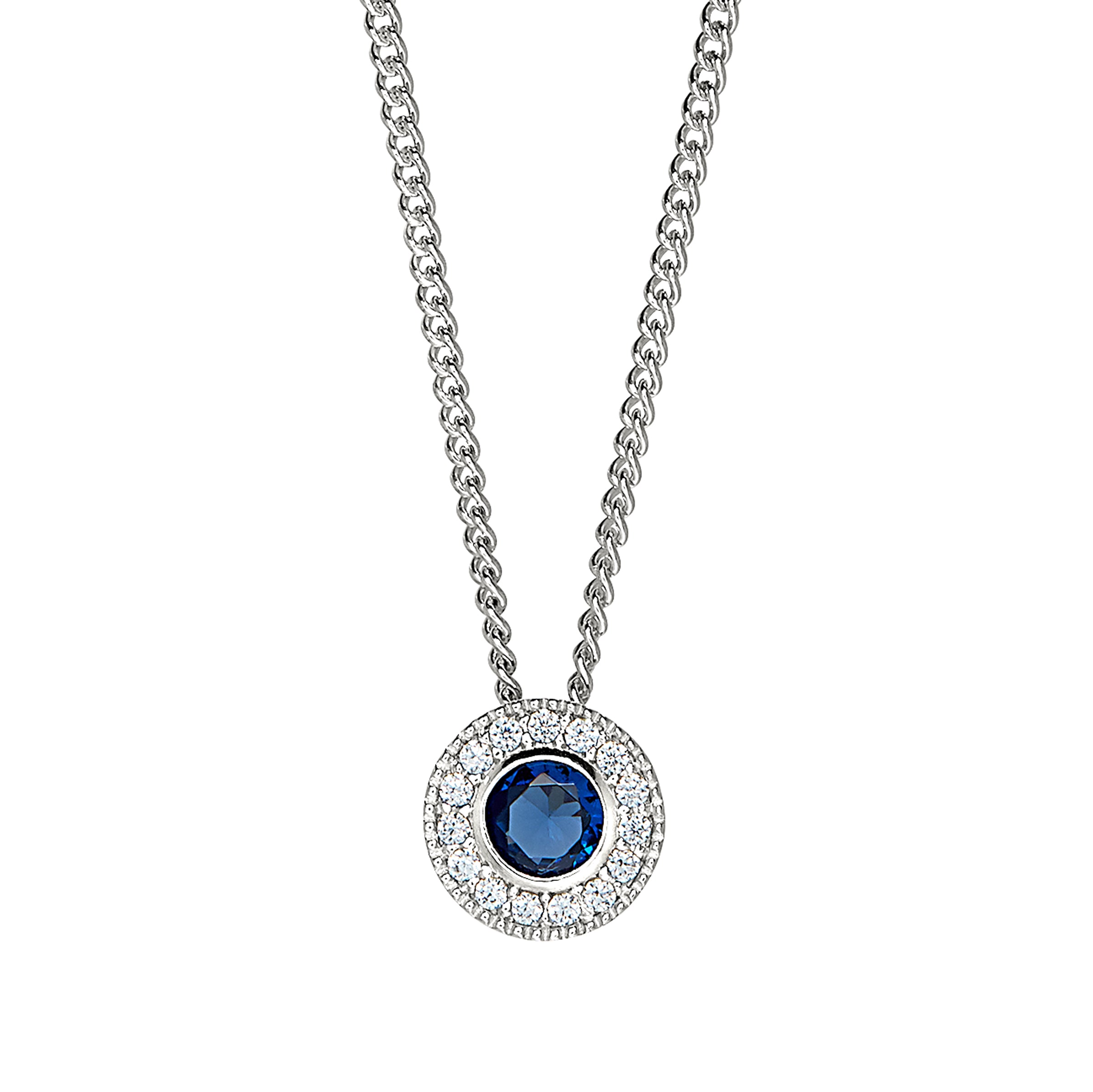 Kelly Waters Sterling Silver Pendant Charm Featuring a Simulated September Birthstone