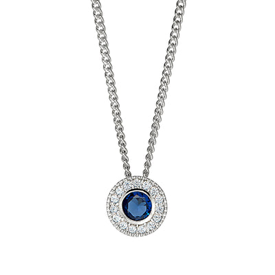 Kelly Waters Sterling Silver Pendant Charm Featuring a Simulated September Birthstone