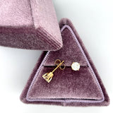 "Brenda" 14K Yellow Gold 2/3 Carat Diamond Studs Estate