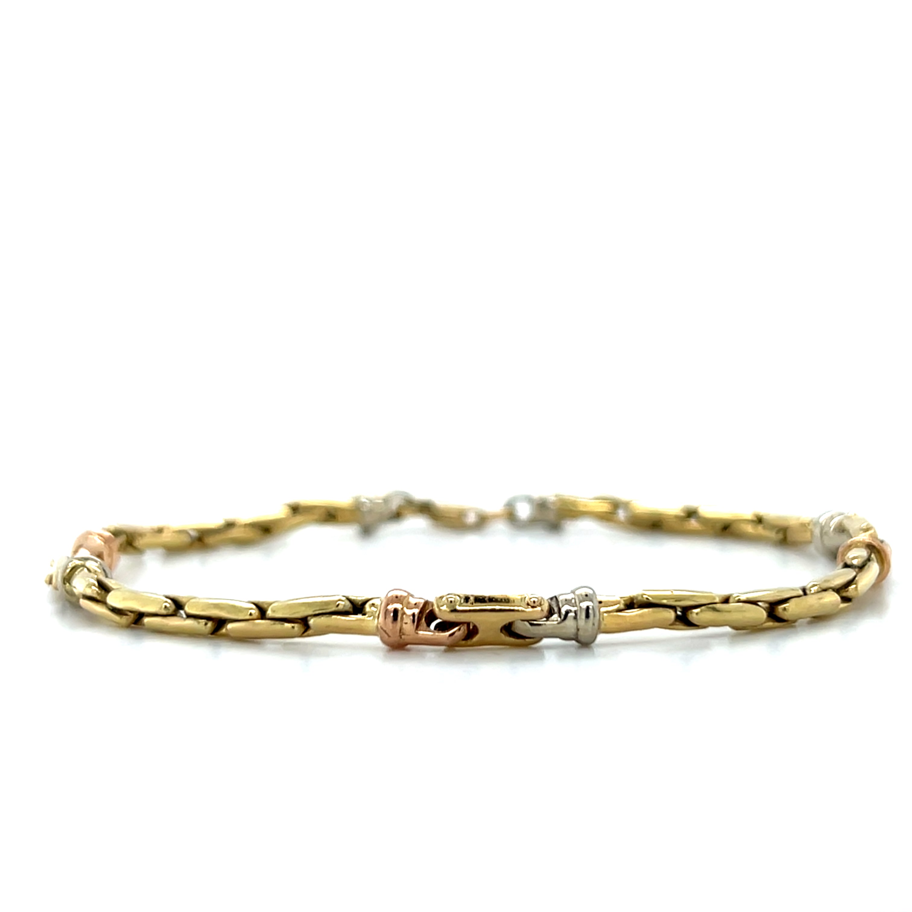 "Brit" 14K Tri-Tone Gold 8.5g Bracelet Estate