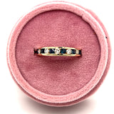"Camry" 14K Yellow Gold 1.10CTW Sapphire & Diamond Band Estate