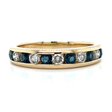 "Camry" 14K Yellow Gold 1.10CTW Sapphire & Diamond Band Estate