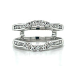 "Cardi" 14K White Gold 0.44 Carat Total Weight Diamond Insert Enhancer Wedding Band Estate OYL225PA