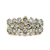 "Cascade" 14K Yellow Gold 1.7 Carat Total Weight (20) Diamond Waterfall Ring Estate