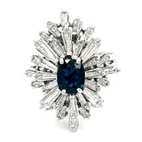 "Celeste" Platinum 1CT Sapphire and ~2CTW Diamond Fashion Ring Estate