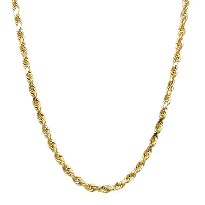 "Charlotte" 14K Yellow Gold 30" Rope Chain 2.4mm 12g Estate