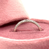 10K White Gold 0.25 Carat Total Weight (20) Pave Diamond Wedding Anniversary Stackable Band - WJS Collection