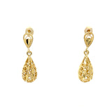 "Cirrus" 14K Yellow Beverly Hills Gold Filigree Dangle Earrings Estate