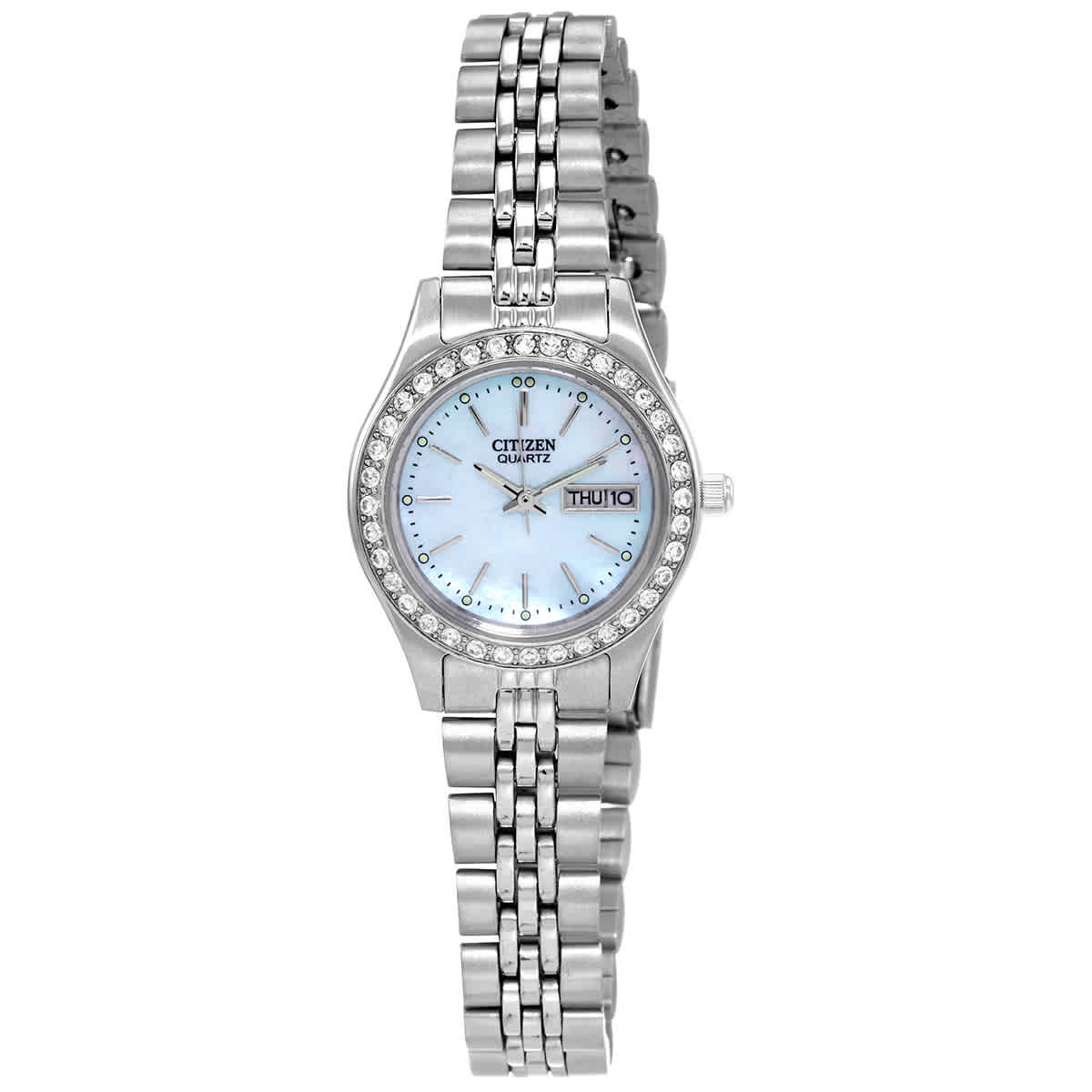 Ladies' Quartz Crystal Blue Dial Watch