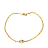 "Clarissa" 14K Yellow Gold 0.06 Carat Total Weight 4-Diamond Bracelet Estate
