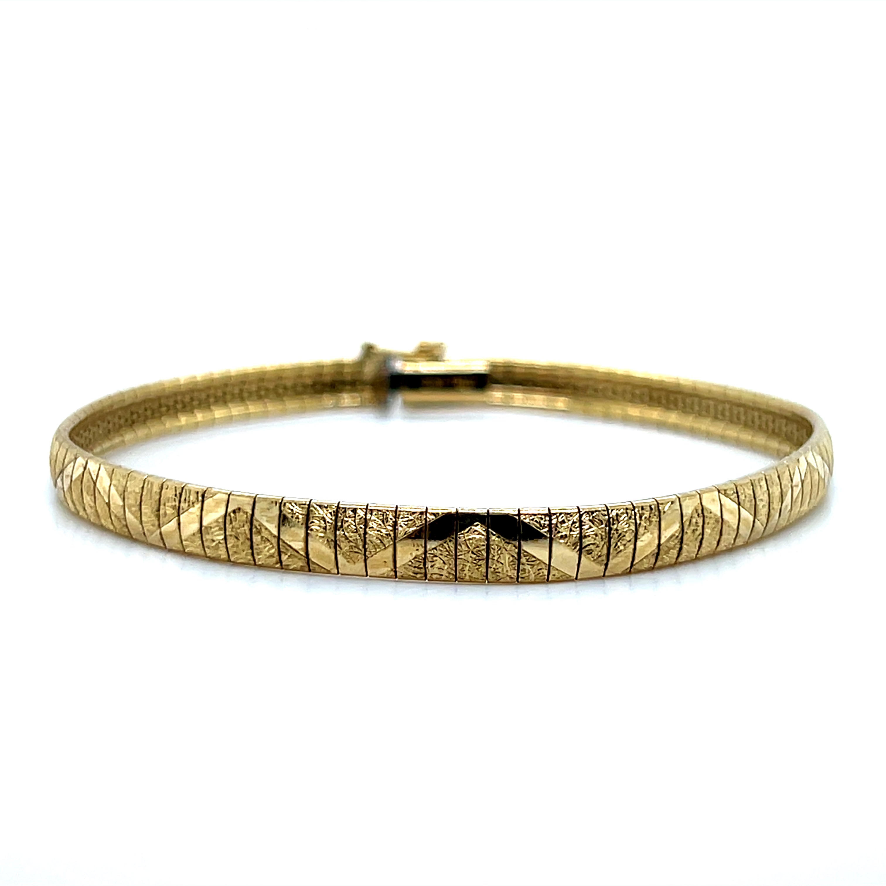 "Copper" 10K Yellow Gold 9g Omega Bracelet 5mm