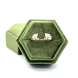 "Dameer" 14K Yellow Gold 1/4 Carat Diamond Jacket Wedding Band Estate for Round Diamond