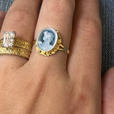 "Darcy" 18K Yellow Gold 10x12mm Cameo Ring Estate
