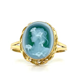 "Darcy" 18K Yellow Gold 10x12mm Cameo Ring Estate
